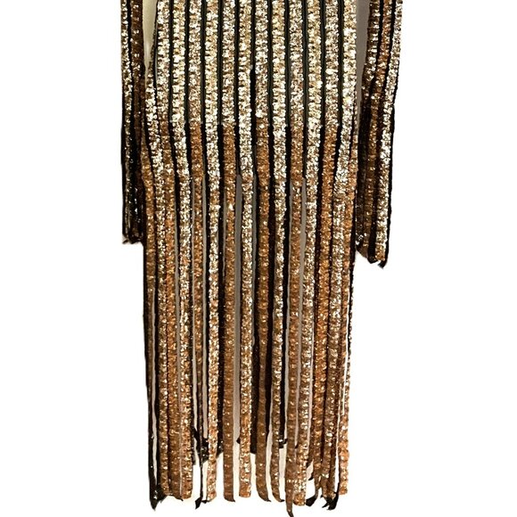 AGGI by Halewski  "Jasmine Golden Star" Sequin Dress Size L - Picture 8 of 8